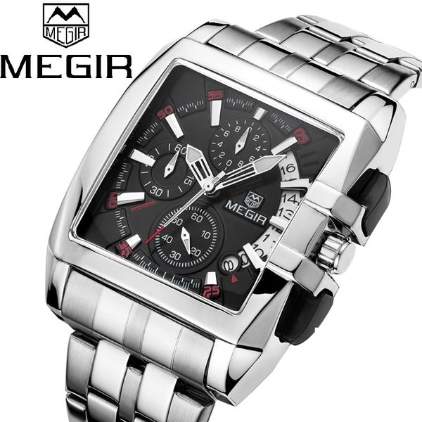 megir original men watch full stainless steel mens quartz wrist watches business big dial wristwatches relogio masculino, Slivery;brown
megir original men watch full stainless steel mens quartz wrist watches business big dial wristwatches relogio masculino, Slivery;brown