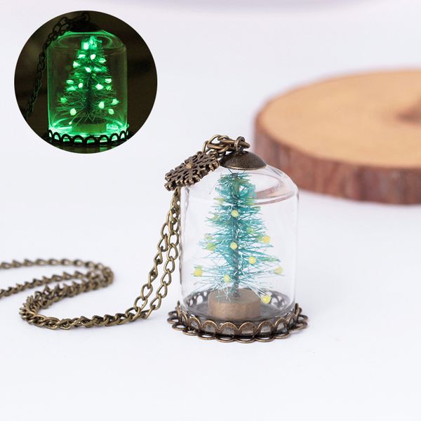 1 pcs chic luminous christmas tree seat glass bottle pendant necklace charm girls glow in the dark jewelry for women gifts, Silver
1 pcs chic luminous christmas tree seat glass bottle pendant necklace charm girls glow in the dark jewelry for women gifts, Silver