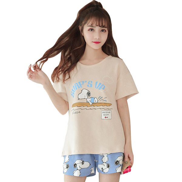 pajamas women cute dog print crop + shorts pajamas 2 pieces set cotton loose elastic waist lounge pyjamas sleepwear, Blue;gray
pajamas women cute dog print crop + shorts pajamas 2 pieces set cotton loose elastic waist lounge pyjamas sleepwear, Blue;gray