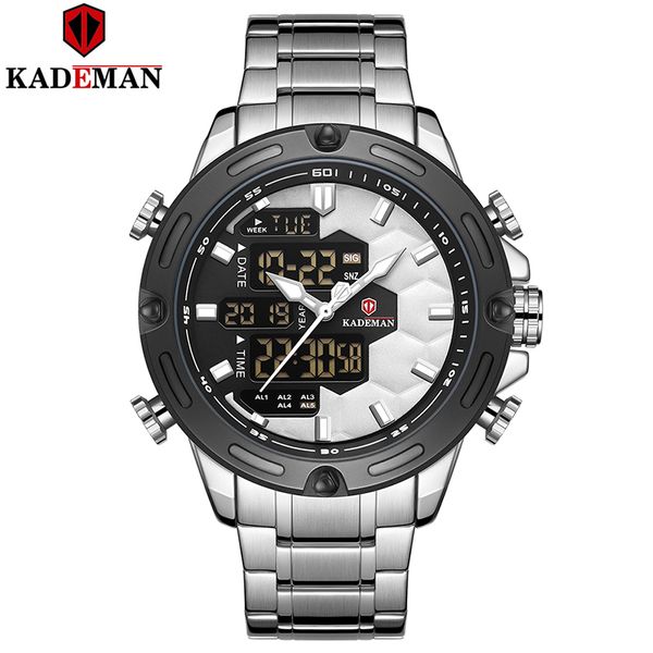 kademan mens sport watch for men fashion sport quartz wrist watch stainless steel strap male clock reloj hombre, Slivery;brown
kademan mens sport watch for men fashion sport quartz wrist watch stainless steel strap male clock reloj hombre, Slivery;brown