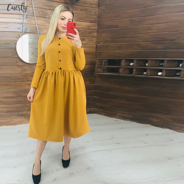women casual a line party dress ladies long sleeve o neck button elegant dress autumn winter fashion office dress vestidos, Black;gray
women casual a line party dress ladies long sleeve o neck button elegant dress autumn winter fashion office dress vestidos, Black;gray