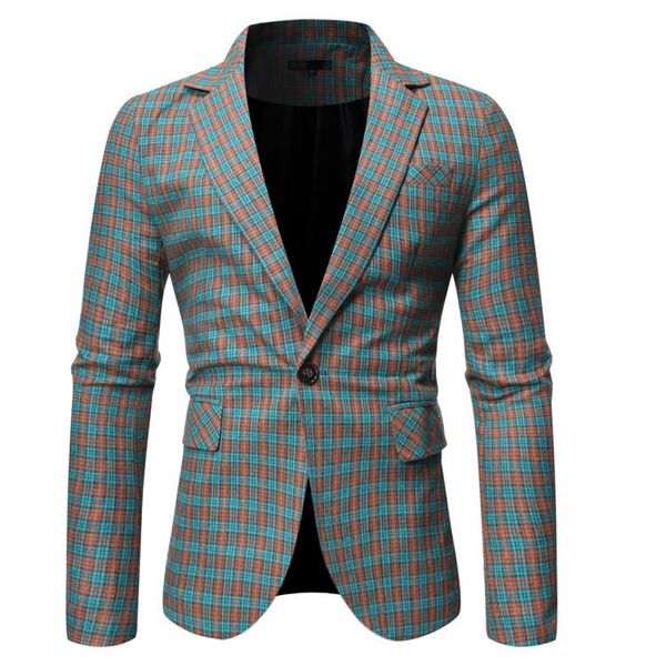 plaid mens blazer jacket casual one button slim fit men's suit blazer for men green gray grid new, White;black
plaid mens blazer jacket casual one button slim fit men's suit blazer for men green gray grid new, White;black