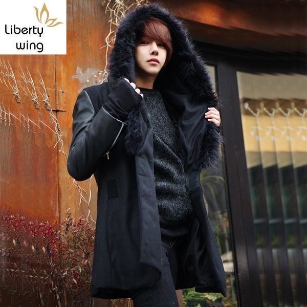 men's trench coats trend autumn winter thick men warm plus velvet woolen coat hooded slim long windbreaker size xxxl fur collar mens, Tan;black
men's trench coats trend autumn winter thick men warm plus velvet woolen coat hooded slim long windbreaker size xxxl fur collar mens, Tan;black