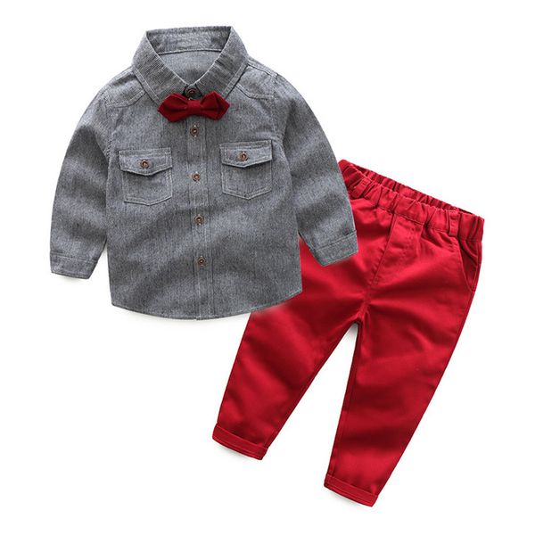 toddler boys clothing set for baby children grey long sleeves shirt with bow + red pants/trousers suit infant boy casual clothes, White
toddler boys clothing set for baby children grey long sleeves shirt with bow + red pants/trousers suit infant boy casual clothes, White
