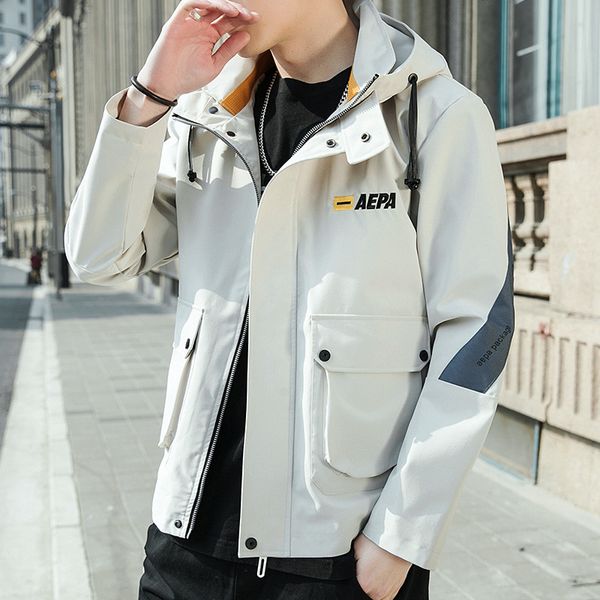 men's coat autumn 2019 new style popular versatile handsome baseball clothes korean-style trend spring and autumn tooling jacket, Black;brown
men's coat autumn 2019 new style popular versatile handsome baseball clothes korean-style trend spring and autumn tooling jacket, Black;brown