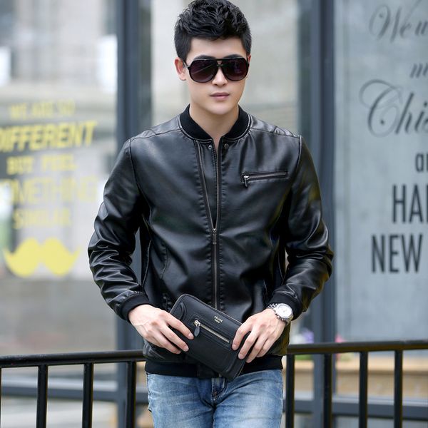 male leather jacket spring and autumn slim short design leather motorcycle jacket stand collar casual coats plus size m-5xl 8830, Black
male leather jacket spring and autumn slim short design leather motorcycle jacket stand collar casual coats plus size m-5xl 8830, Black