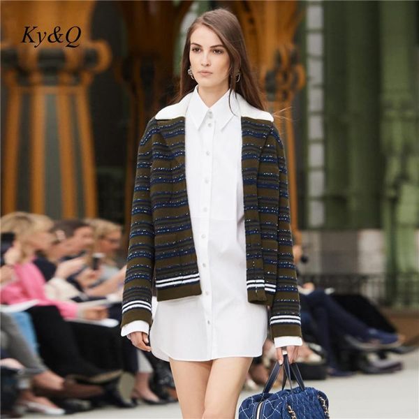 brand design runway contrast striped bright silk lapel women cardigan jacket luxury vintage sweater 2020 winter clothing, White
brand design runway contrast striped bright silk lapel women cardigan jacket luxury vintage sweater 2020 winter clothing, White