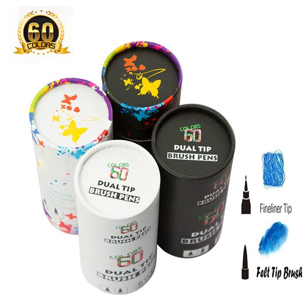 60 color dual tip brush pen felt-tip pen fine liner drawing painting watercolor art marker for coloring manga calligraphy
60 color dual tip brush pen felt-tip pen fine liner drawing painting watercolor art marker for coloring manga calligraphy