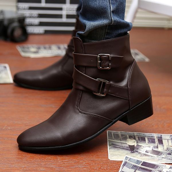 men's boots genuine leather oxford dress shoes male british shoe mens winter business point footwear, Black
men's boots genuine leather oxford dress shoes male british shoe mens winter business point footwear, Black