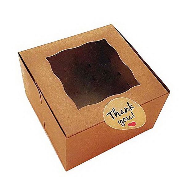 kraft mini pie boxes bakery boxes with pvc window 4x4x2.5inch 24pcs of pack included of stickers (brown
kraft mini pie boxes bakery boxes with pvc window 4x4x2.5inch 24pcs of pack included of stickers (brown