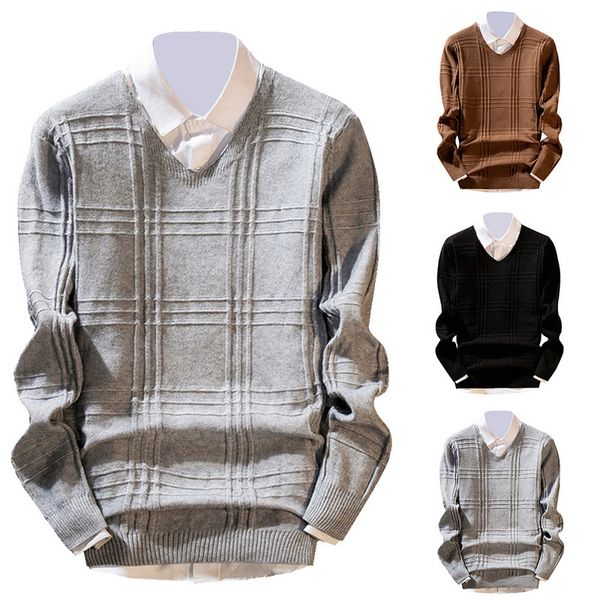 vintage plaid tricot sweaters men cotton casual sueter masculino v neck autumn winter clothes modish pull homme knitted pullover, White;black
vintage plaid tricot sweaters men cotton casual sueter masculino v neck autumn winter clothes modish pull homme knitted pullover, White;black