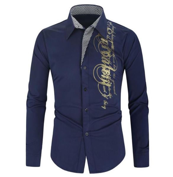 men's casual shirts fashion slim gold stamping long sleeve shirt personality office bottoming trendy business leisure, White;black
men's casual shirts fashion slim gold stamping long sleeve shirt personality office bottoming trendy business leisure, White;black