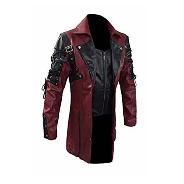 mjartoria steampunk gothic men faux leather motorcycle bomber leather jacket men autumn turn-down collar male jacket, Black
mjartoria steampunk gothic men faux leather motorcycle bomber leather jacket men autumn turn-down collar male jacket, Black