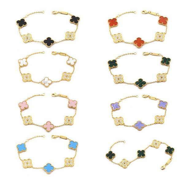 brass materialflower with five flower nature agate and diamond pendant bracelet for women wedding gift jewelry drop shipping ps6327, Black
brass materialflower with five flower nature agate and diamond pendant bracelet for women wedding gift jewelry drop shipping ps6327, Black
