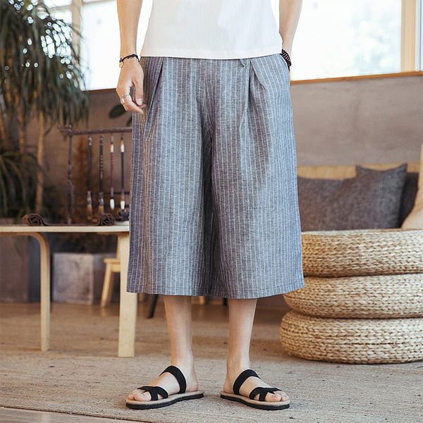 #4613 summer straight wide leg pants men loose elastic waist vertical stripe vintage kimono pants men cotton linen trousers 3xl, Black
#4613 summer straight wide leg pants men loose elastic waist vertical stripe vintage kimono pants men cotton linen trousers 3xl, Black
