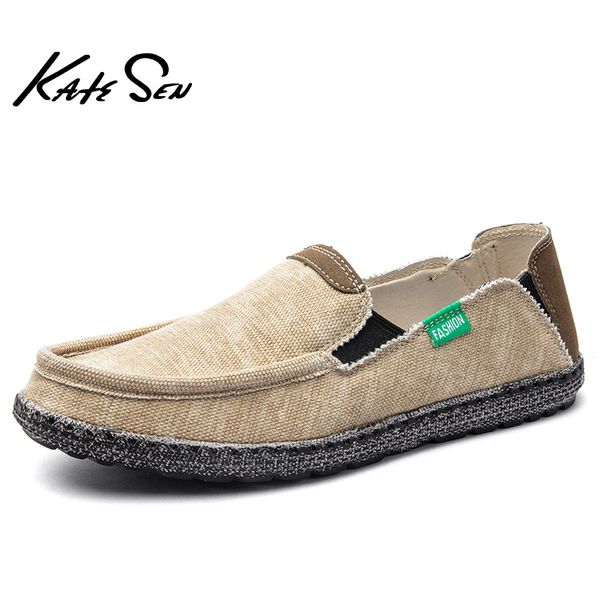 katesen 2019 summer canvas men's shoes breathable casual driving shoes slip easy to wear men's flat soft big size loafers, Black
katesen 2019 summer canvas men's shoes breathable casual driving shoes slip easy to wear men's flat soft big size loafers, Black
