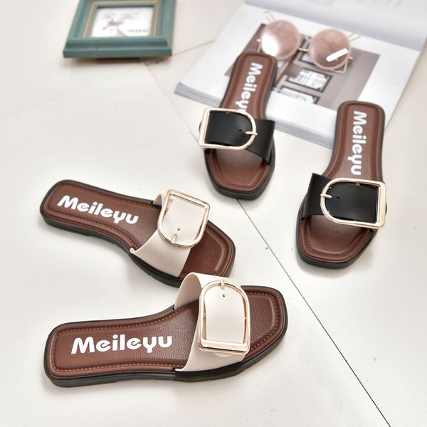 slippers female summer fashion 2019 new sets of toe wear flat bottom personality buckle flat with summer sandals and slippers, Black
slippers female summer fashion 2019 new sets of toe wear flat bottom personality buckle flat with summer sandals and slippers, Black