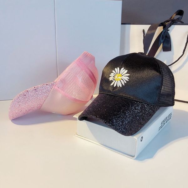 women summer mesh back glitter sequins visor baseball cap letter daisy embroidery sunscreen hip hop party snapback hat, Blue;gray
women summer mesh back glitter sequins visor baseball cap letter daisy embroidery sunscreen hip hop party snapback hat, Blue;gray