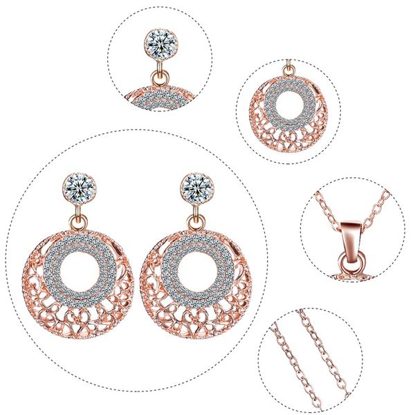 gold-color wedding jewelry sets round shaped jewelry elegant engagement earring + pendant necklace for female accessories, Silver
gold-color wedding jewelry sets round shaped jewelry elegant engagement earring + pendant necklace for female accessories, Silver