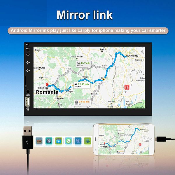 hd 7" autoradio 2 din car radio cassette recorder touch screen audio bluetooth rear view camera mp3 mp5 multimedia player
hd 7" autoradio 2 din car radio cassette recorder touch screen audio bluetooth rear view camera mp3 mp5 multimedia player