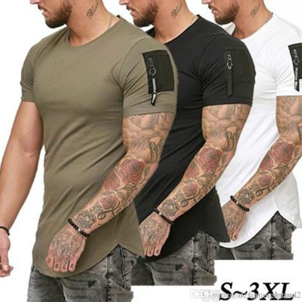 solid color mens summer sports tshirts designer zipper sleeves o-neck white blue khaki black tees, White;black
solid color mens summer sports tshirts designer zipper sleeves o-neck white blue khaki black tees, White;black