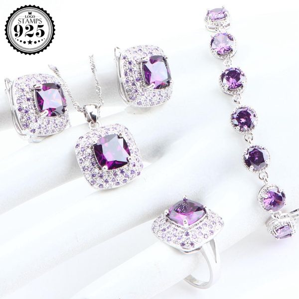 purple zirconia silver 925 jewelry sets stone earrings for women wedding jewelry bracelet ring necklace pendant set gifts box, Slivery;golden
purple zirconia silver 925 jewelry sets stone earrings for women wedding jewelry bracelet ring necklace pendant set gifts box, Slivery;golden