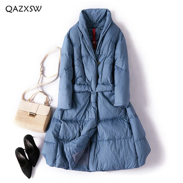 qazxsw winter down jacket women clothes 2018 new stand collar thick a word white duck down long knee loose warm jackets ld167, Black
qazxsw winter down jacket women clothes 2018 new stand collar thick a word white duck down long knee loose warm jackets ld167, Black