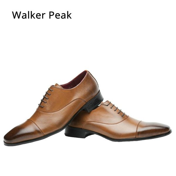 men business dress shoes fashion lace up flats genuine leather formal office loafers party wedding oxfords shoes male walkerpeak, Black
men business dress shoes fashion lace up flats genuine leather formal office loafers party wedding oxfords shoes male walkerpeak, Black