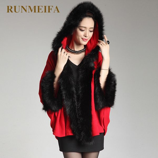 2018 womens fall fashion cape poncho shawl batwing sleeve warm fashion faux fur cardigan, Black
2018 womens fall fashion cape poncho shawl batwing sleeve warm fashion faux fur cardigan, Black