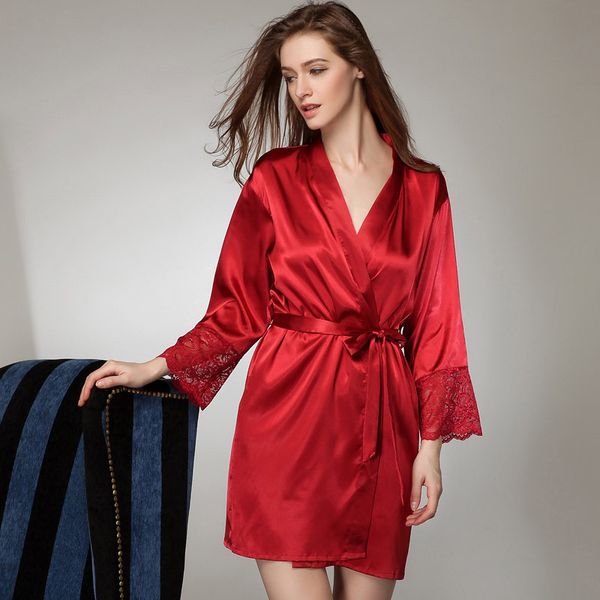 20200 women's ffashion silk satin two-piece pajamas sets ice silk lace nightgown sleepwear plus size 8colors, Black;red
20200 women's ffashion silk satin two-piece pajamas sets ice silk lace nightgown sleepwear plus size 8colors, Black;red