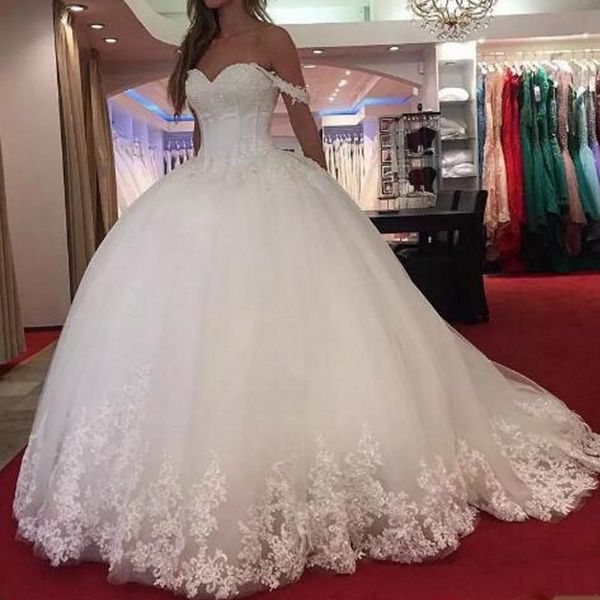 vestido de noiva великолепные дешевые свадебные платья зашнуровать назад аппликации свадебные платья онлайн на заказ пухлые свадебные платья, White
vestido de noiva великолепные дешевые свадебные платья зашнуровать назад аппликации свадебные платья онлайн на заказ пухлые свадебные платья, White