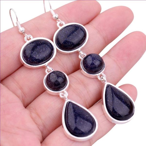 silver plated layer geometric shape malachite quartz dangle earrings for women blue sand stone jewelry
silver plated layer geometric shape malachite quartz dangle earrings for women blue sand stone jewelry