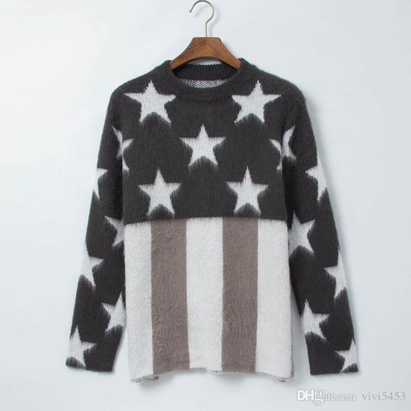 couples designer sweaters autumn winter women's products new stars stripes hippocampus brush round neck print street men's clothin, White;black
couples designer sweaters autumn winter women's products new stars stripes hippocampus brush round neck print street men's clothin, White;black