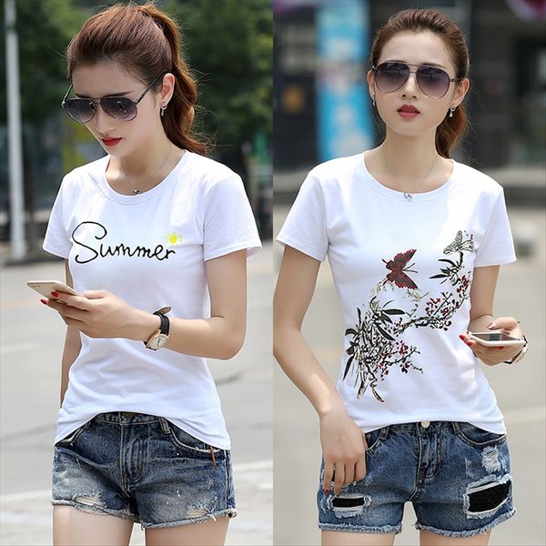 2019 modal printing short-sleeved t-shirt women slim summer 2019 modal printing all-match short-sleeved t-shirt women all-match slim top, White
2019 modal printing short-sleeved t-shirt women slim summer 2019 modal printing all-match short-sleeved t-shirt women all-match slim top, White