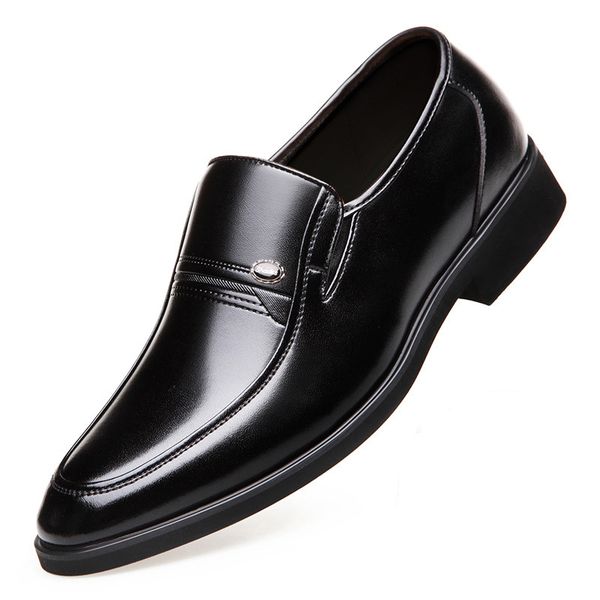 men's leather shoes business casual men's dress shoes comfortable breathable middle-aged set foot dad good quality, Black
men's leather shoes business casual men's dress shoes comfortable breathable middle-aged set foot dad good quality, Black