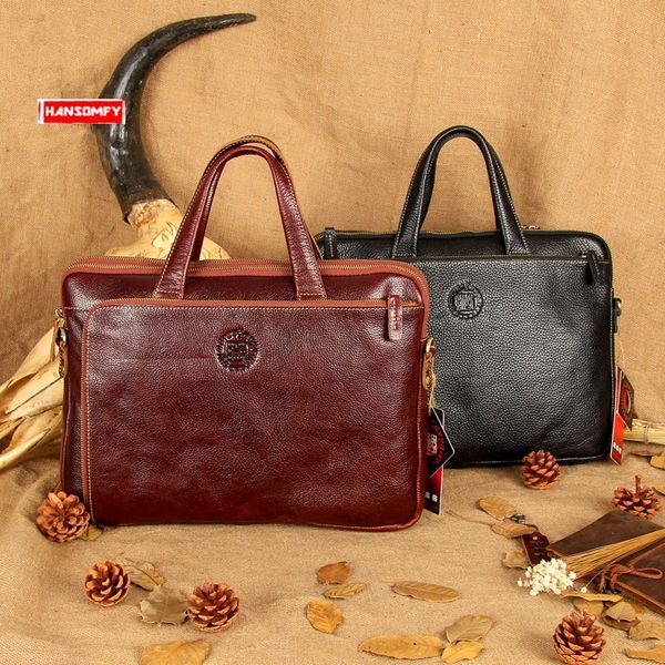 handmade genuine leather men briefcase cowhide laphandbag multi-pocket cross computer men's casual shoulder messenger bag
handmade genuine leather men briefcase cowhide laphandbag multi-pocket cross computer men's casual shoulder messenger bag