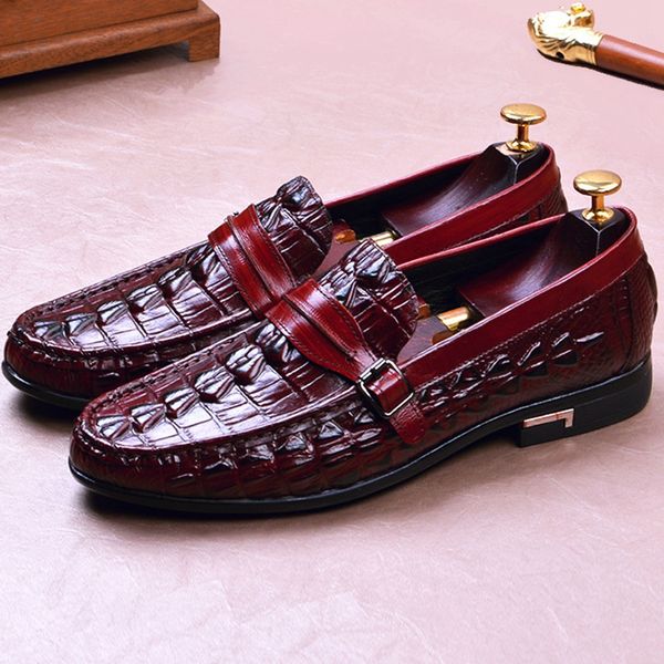 basic genuine leather men's comfortable casual loafers round toe slip on heels man alligator pattern driving boat shoes fwl147, Black
basic genuine leather men's comfortable casual loafers round toe slip on heels man alligator pattern driving boat shoes fwl147, Black