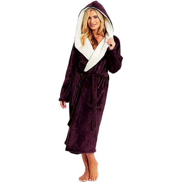 women winter plush lengthened shawl bathrobe home clothes long sleeved robe plush coat women home clothes femme warm long robe, Black;red
women winter plush lengthened shawl bathrobe home clothes long sleeved robe plush coat women home clothes femme warm long robe, Black;red