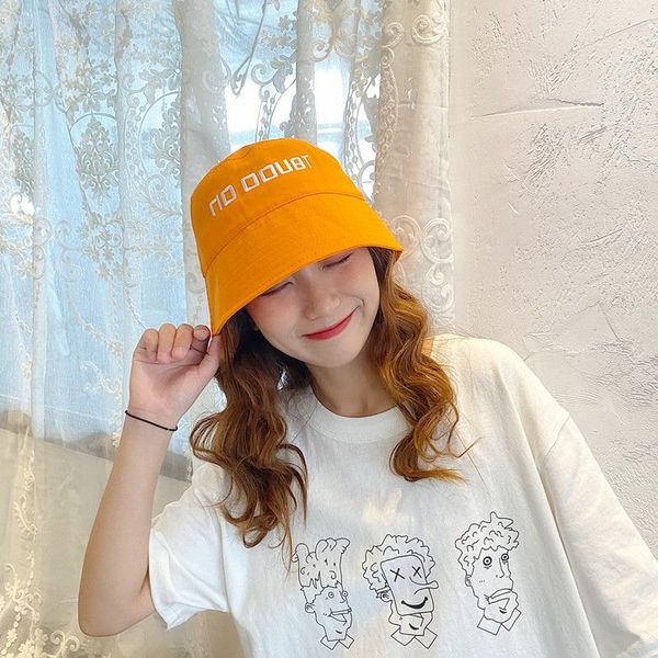 couple style caps fashion embroidered letter bucket hat casual wild female fisherman hats
couple style caps fashion embroidered letter bucket hat casual wild female fisherman hats