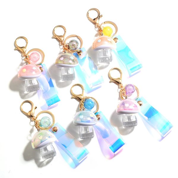 new design shining luminescent mushroom colorful keychain leather keychain acrylic pendant keyring for women bag accessories, Silver
new design shining luminescent mushroom colorful keychain leather keychain acrylic pendant keyring for women bag accessories, Silver