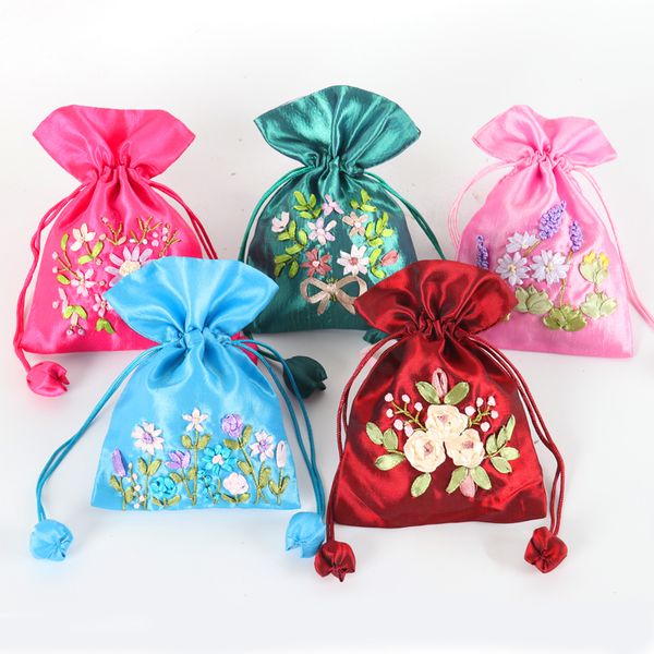 handmade ribbon embroidery small satin gift bag birthday party favor bags empty sachet packaging bag jewelry pouches 10pcs/lot
handmade ribbon embroidery small satin gift bag birthday party favor bags empty sachet packaging bag jewelry pouches 10pcs/lot