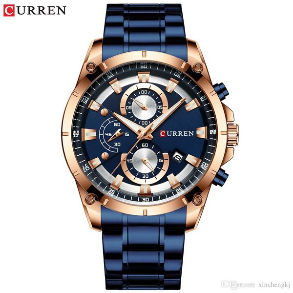 Curren 8360 из нержавеющей стали Хронограф Спортивные часы Мужские Дизайн Часы Мужски
Curren 8360 из нержавеющей стали Хронограф Спортивные часы Мужские Дизайн Часы Мужски