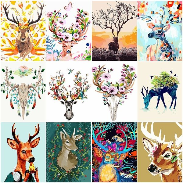 azqsd современные diy картина маслом в цифрах deer ручная роспись холст wall art изображение животных домашнее украшение yhgc064
azqsd современные diy картина маслом в цифрах deer ручная роспись холст wall art изображение животных домашнее украшение yhgc064
