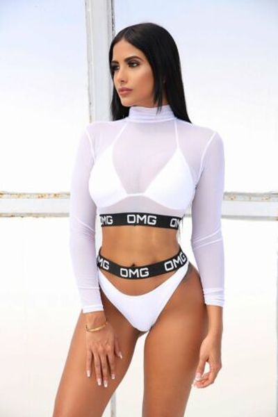 fashion 3pcs women bikini set mesh omg letter swimwear lady bathing beachwear swimsuit swimming costumes plus size, White;black
fashion 3pcs women bikini set mesh omg letter swimwear lady bathing beachwear swimsuit swimming costumes plus size, White;black
