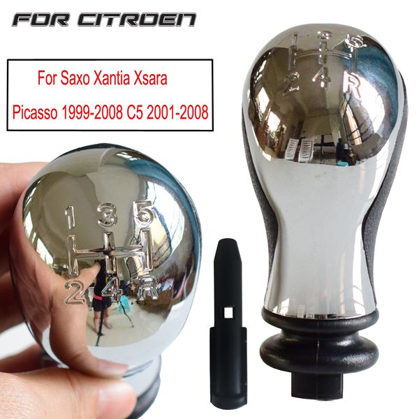 chrome car 5 speed gear shift knob manual stick lever handball for saxo xantia xsara picasso 1999-2008 car accessories
chrome car 5 speed gear shift knob manual stick lever handball for saxo xantia xsara picasso 1999-2008 car accessories