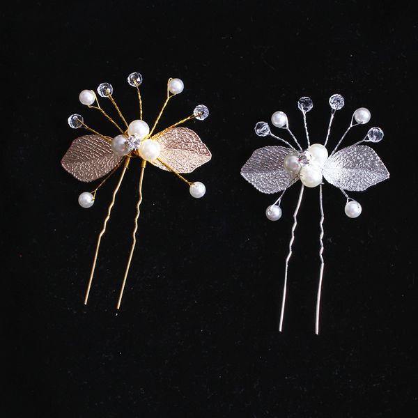 2pcs bride leaf hairpins bridesmaid headdress handmade golden leaf hairpin pearl wedding hair jewelry, Golden;white
2pcs bride leaf hairpins bridesmaid headdress handmade golden leaf hairpin pearl wedding hair jewelry, Golden;white