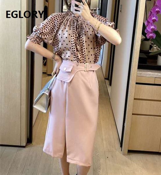 new korean fashion skirt suits women ruffled collar polka dot print blouse+split mid-calf pink skirt sets suits work, White
new korean fashion skirt suits women ruffled collar polka dot print blouse+split mid-calf pink skirt sets suits work, White