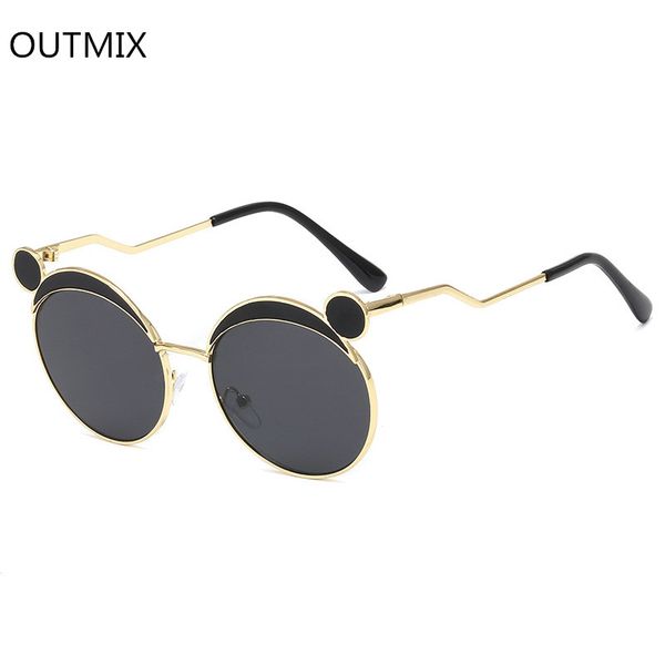 outmix cute baby brand design vintage round sunglasses female glasses retro cateye sun glasses for children, White;black
outmix cute baby brand design vintage round sunglasses female glasses retro cateye sun glasses for children, White;black