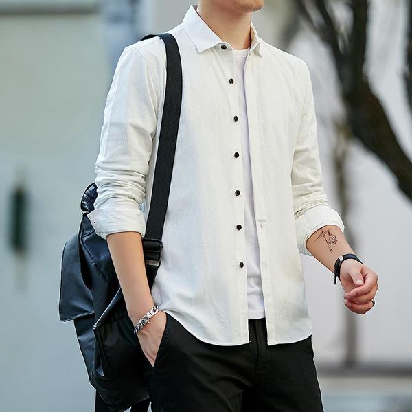 2019 spring and autumn new korean version of the cotton slim casual business men's long-sleeved shirt, White;black
2019 spring and autumn new korean version of the cotton slim casual business men's long-sleeved shirt, White;black