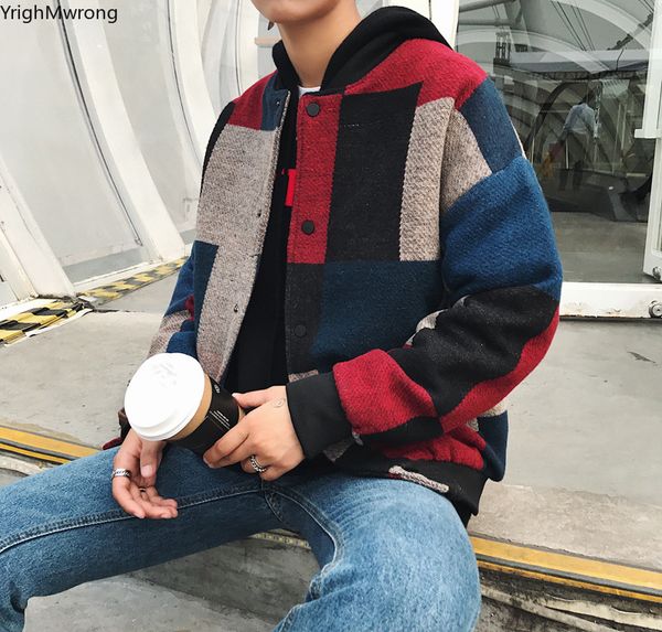 plus size oversized contrast block plaid woolen pocket button vintage coat women/men streetwear bomber casual baseball jacket, Black;brown
plus size oversized contrast block plaid woolen pocket button vintage coat women/men streetwear bomber casual baseball jacket, Black;brown